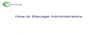 How to Manage Administrators